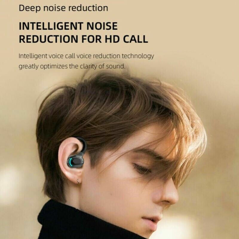 Thumbnail: New Bluetooth 5.1 Headset Wireless Earbuds Earphones Stereo Headphones Ear Hook