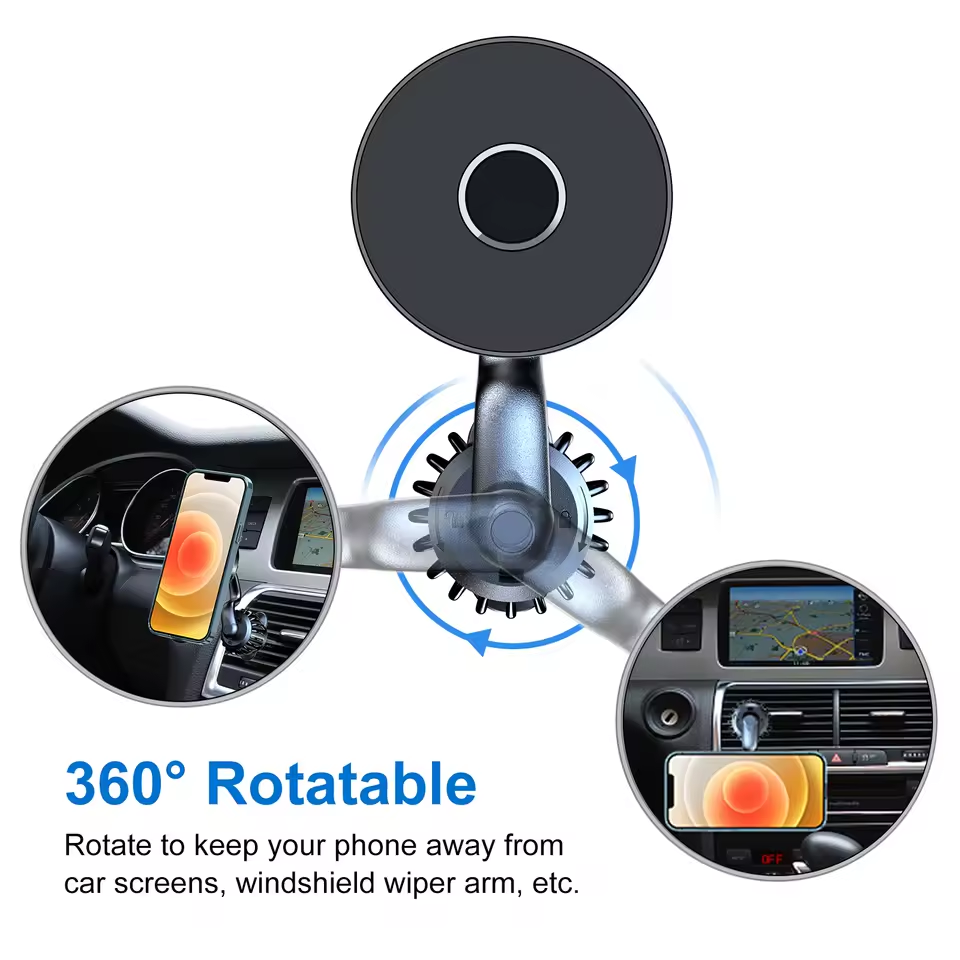 Thumbnail: Strong Magnetic 360° Rotation Mag Safe Air Vent Car Mount Dashboard Phone Holder
