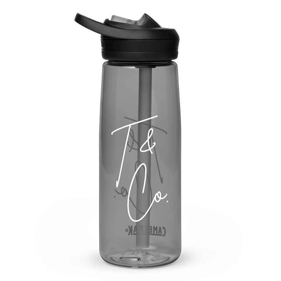 Thumbnail: Sports water bottle with White T&Co Logo