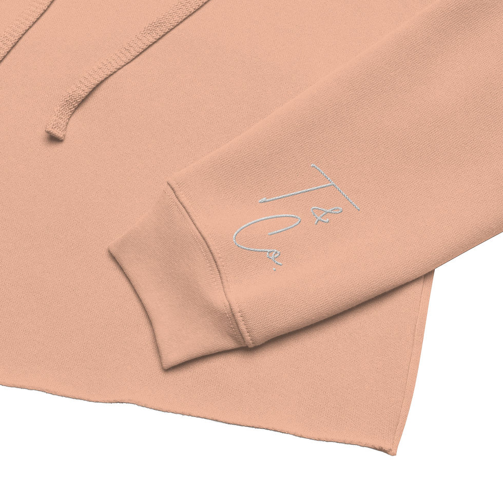 Thumbnail: Crop Hoodie with Embroidered Wrist