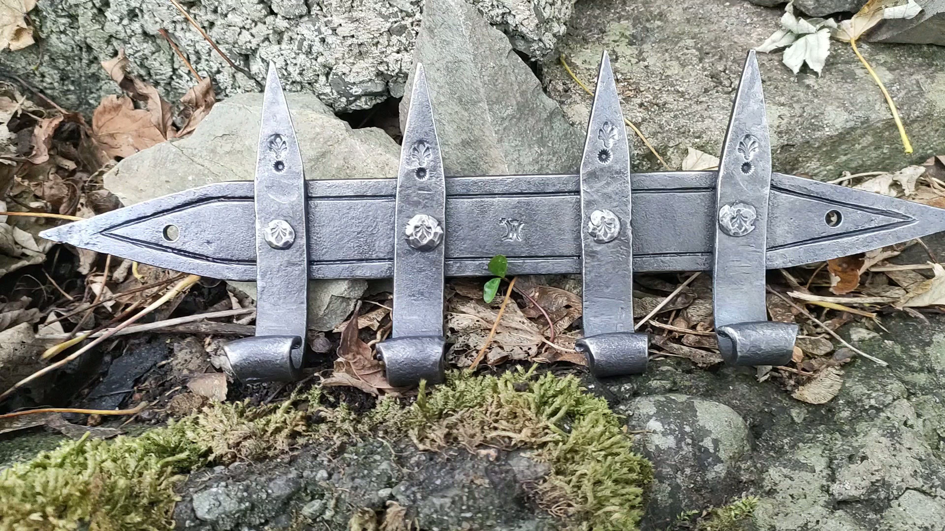 Hand forged coat rack