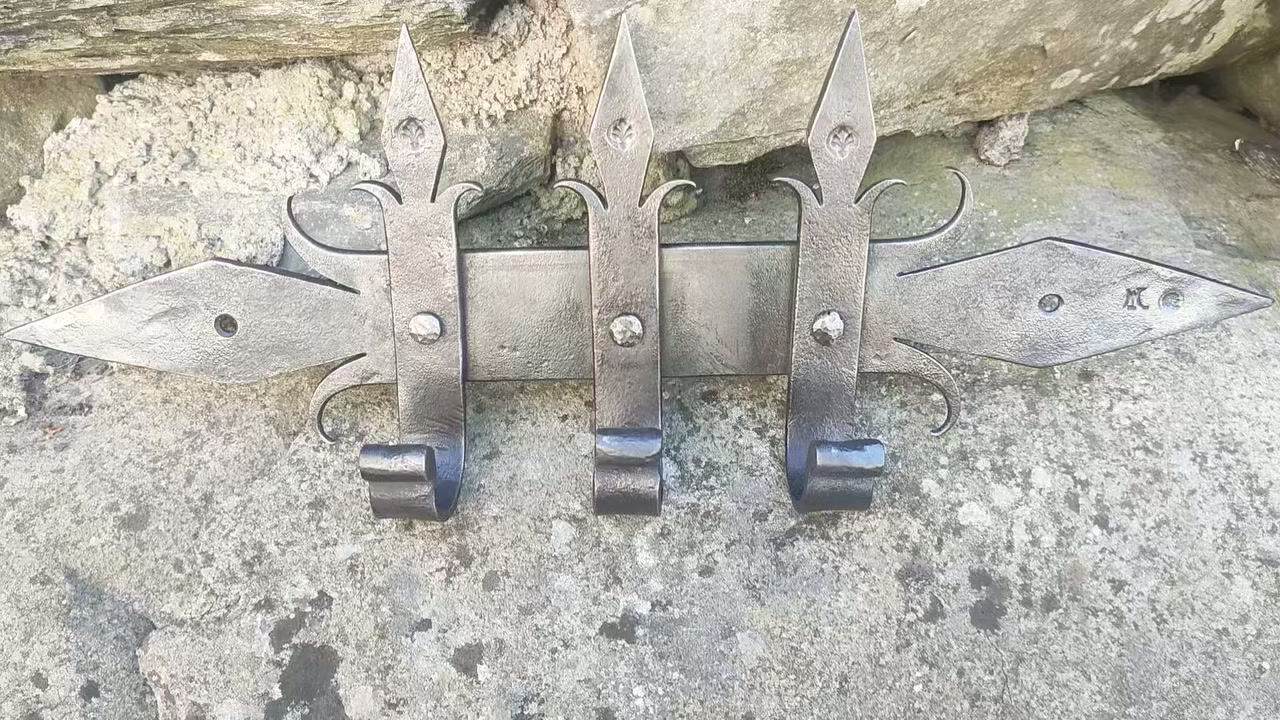 Hand forged coat rack