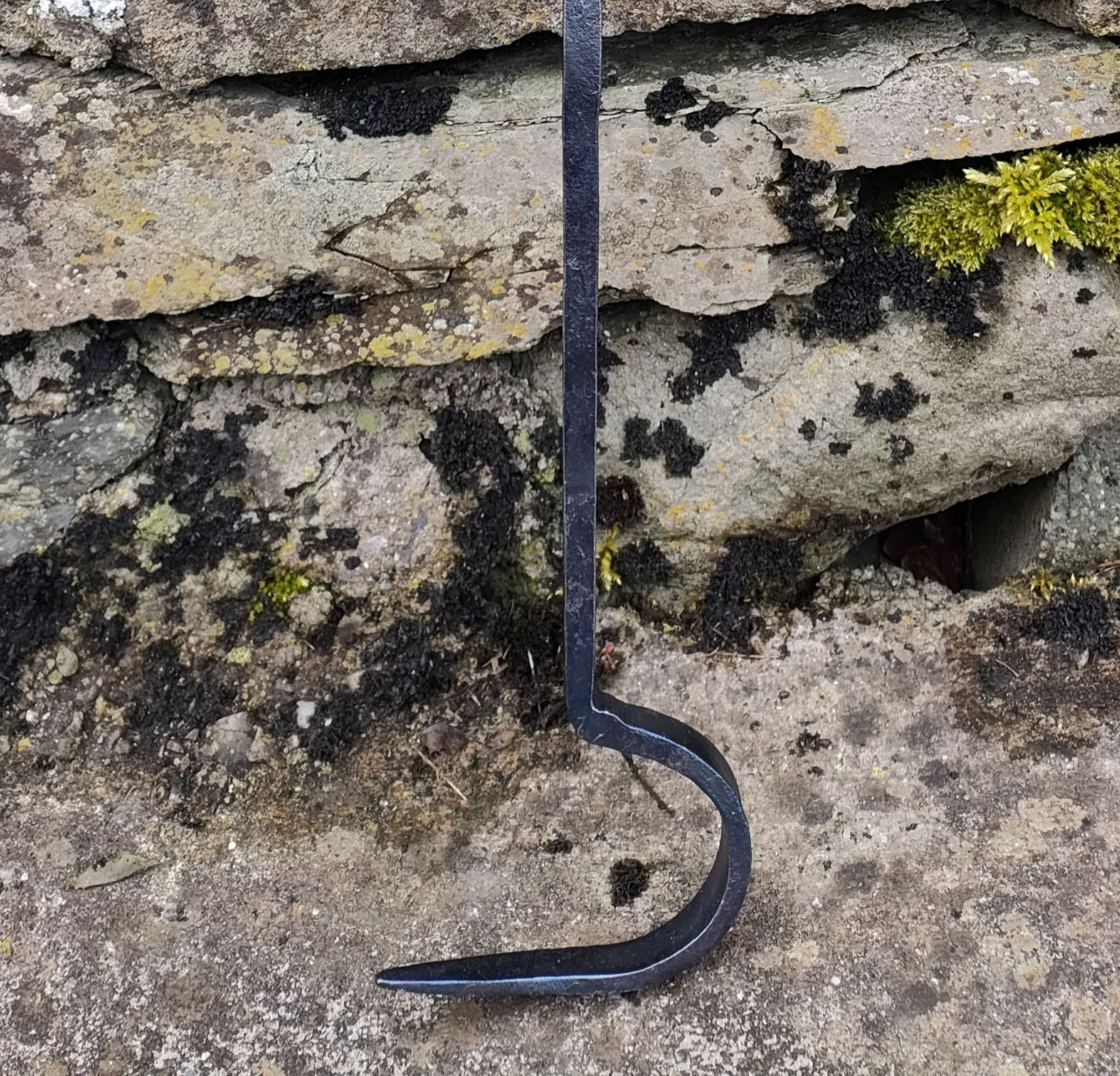Hand forged fire poker