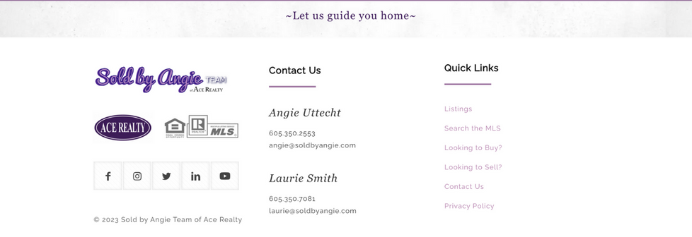 Sold by Angie Website Design