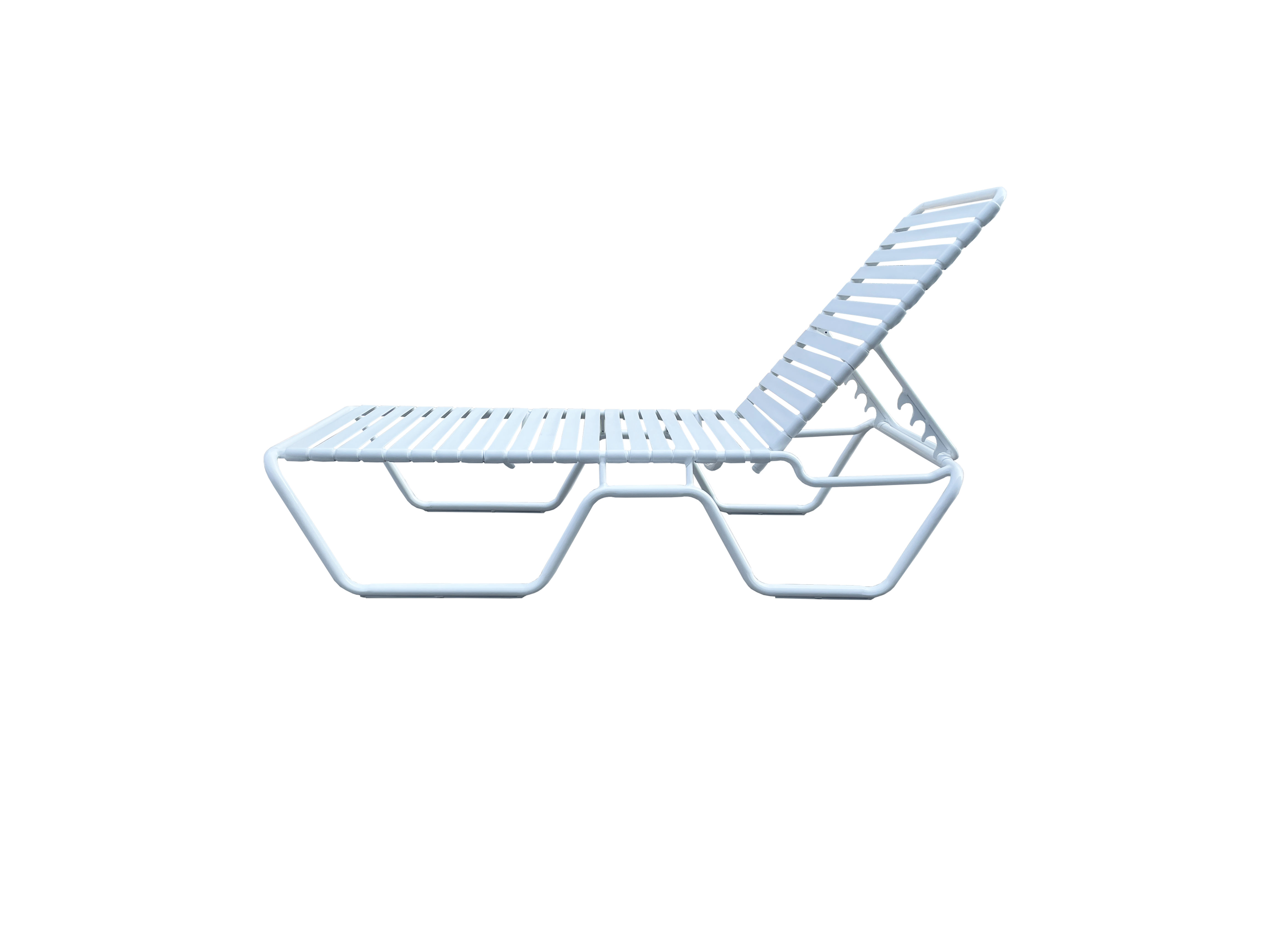 Vinyl Strap Chaise Lounger