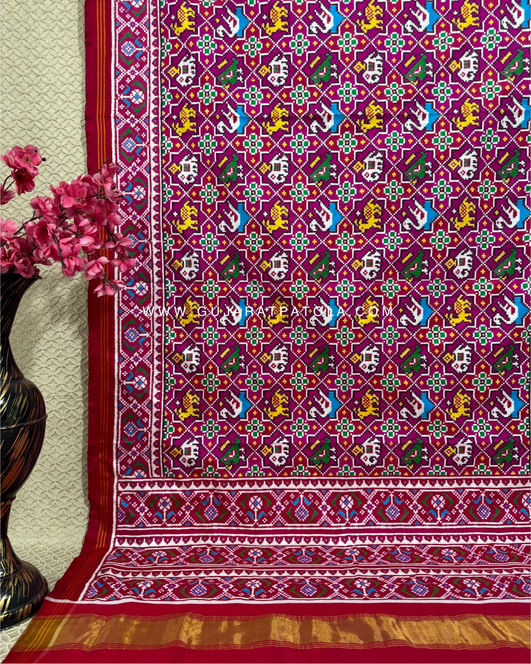 Double Ikat Patan Patola Silk Saree
