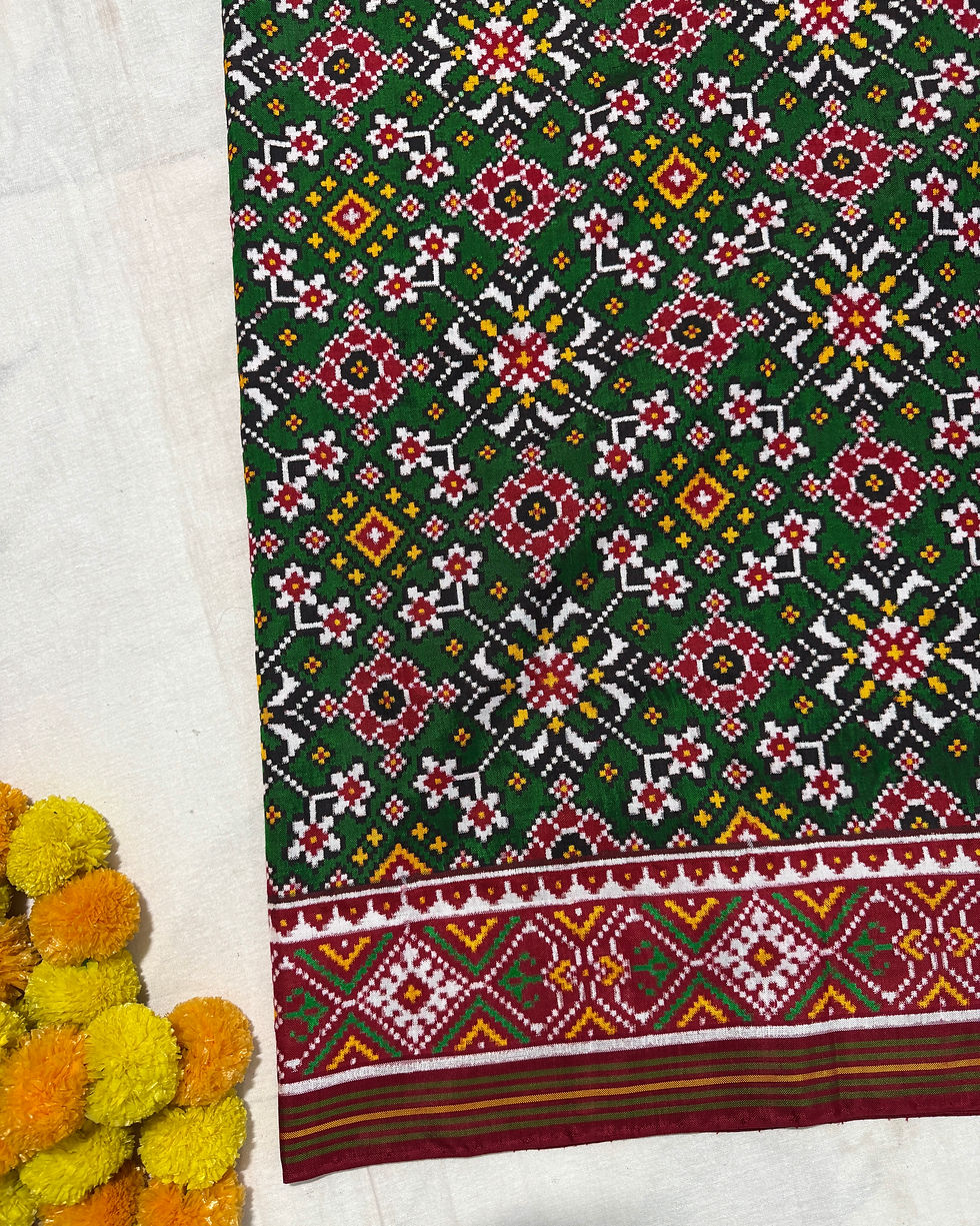Thumbnail: Double Ikat Patan Patola Silk Saree