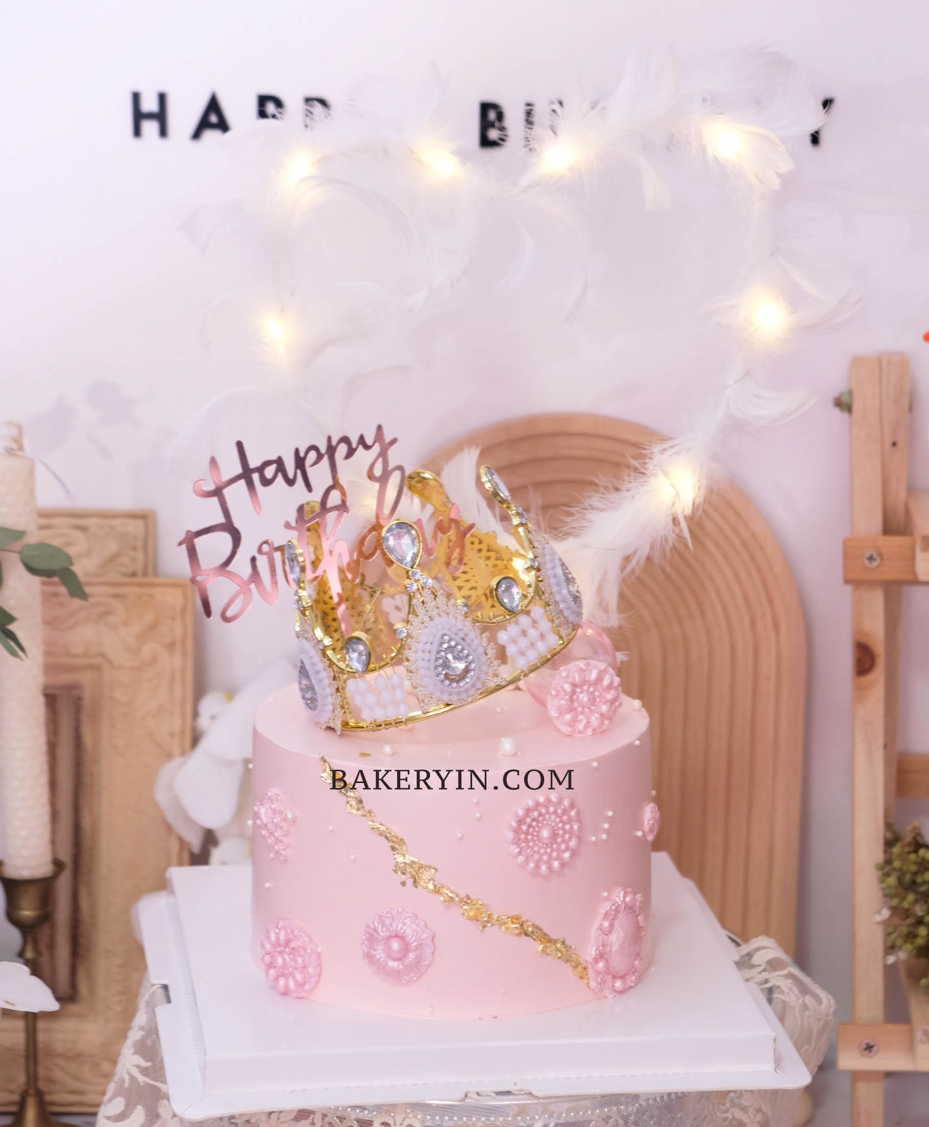 Lady-108 Pink Crown Feather 粉色皇冠仙气款