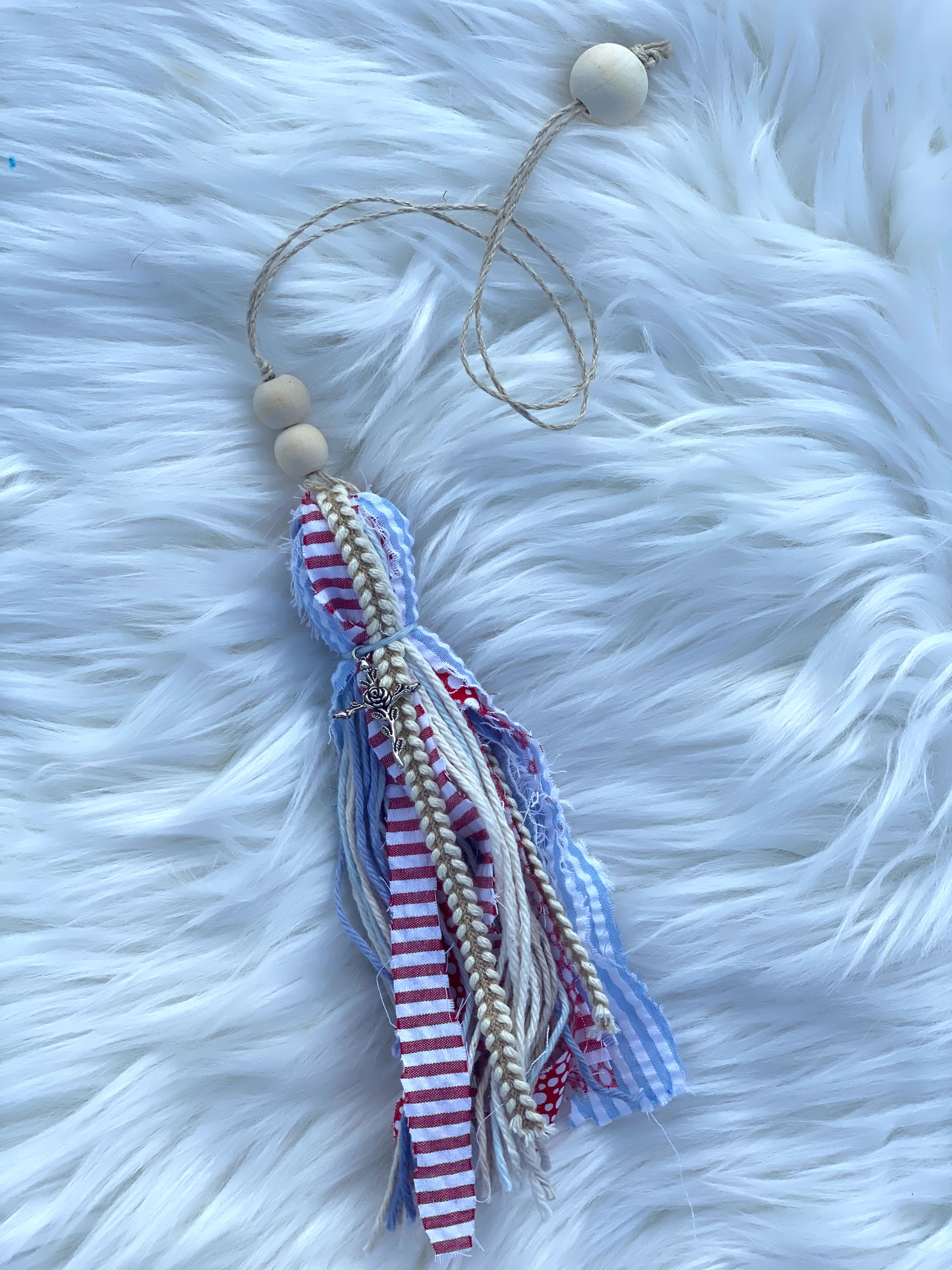 Bible Tassle Bookmark- Red, white, and blue