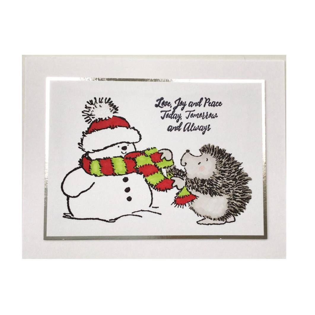 Hedgehog Series - Snowman