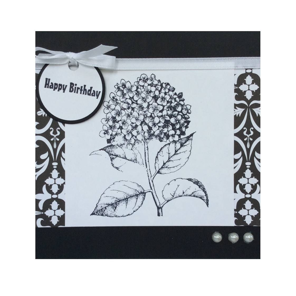 Black & White Series - Black & White Hydrangea (Birthday)