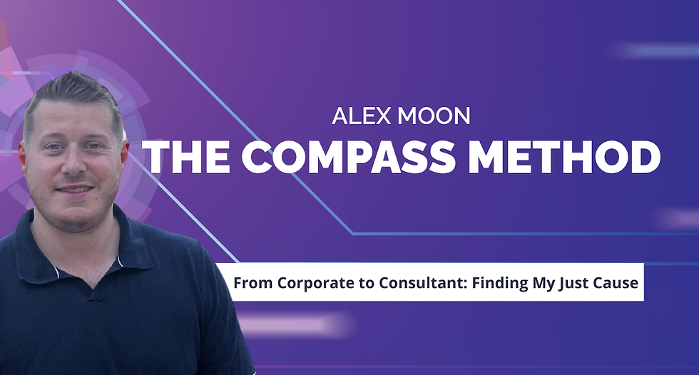 An image of Alex Moon for his latest article The Compass Method, available first on LinkedIn.