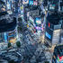 Tokyo skyline covered in advertising