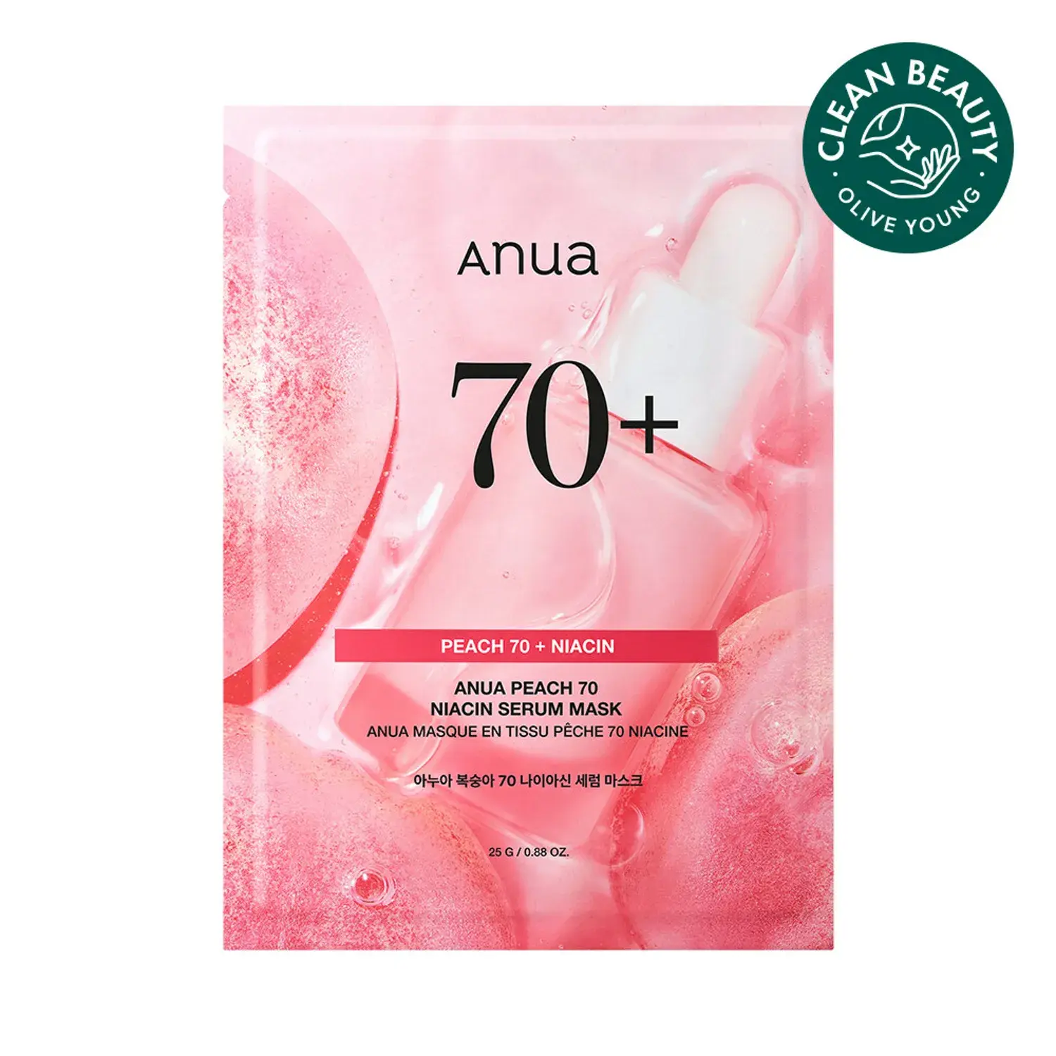 Anua Peach 70 + Niacin Serum Mask Sheet (1ea)