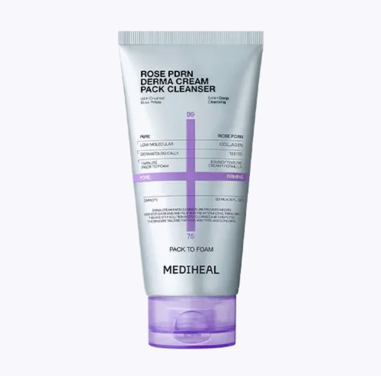 MEDIHEAL Rose PDRN Derma Cream Pack Cleanser 120ml