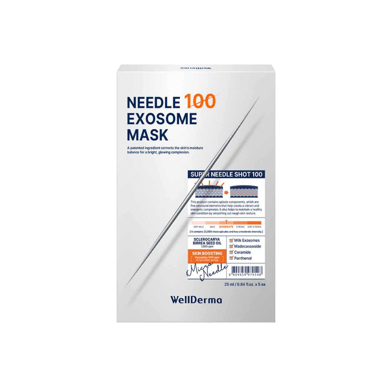 WELLDERMA Needle 100 Exosome Mask 5EA