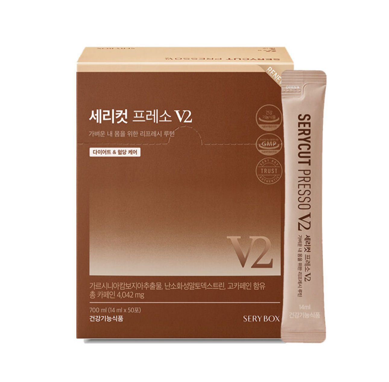 SERYBOX SERY CUT PRESSO 新版藤黃果減脂咖啡V2  14ml x 50ea