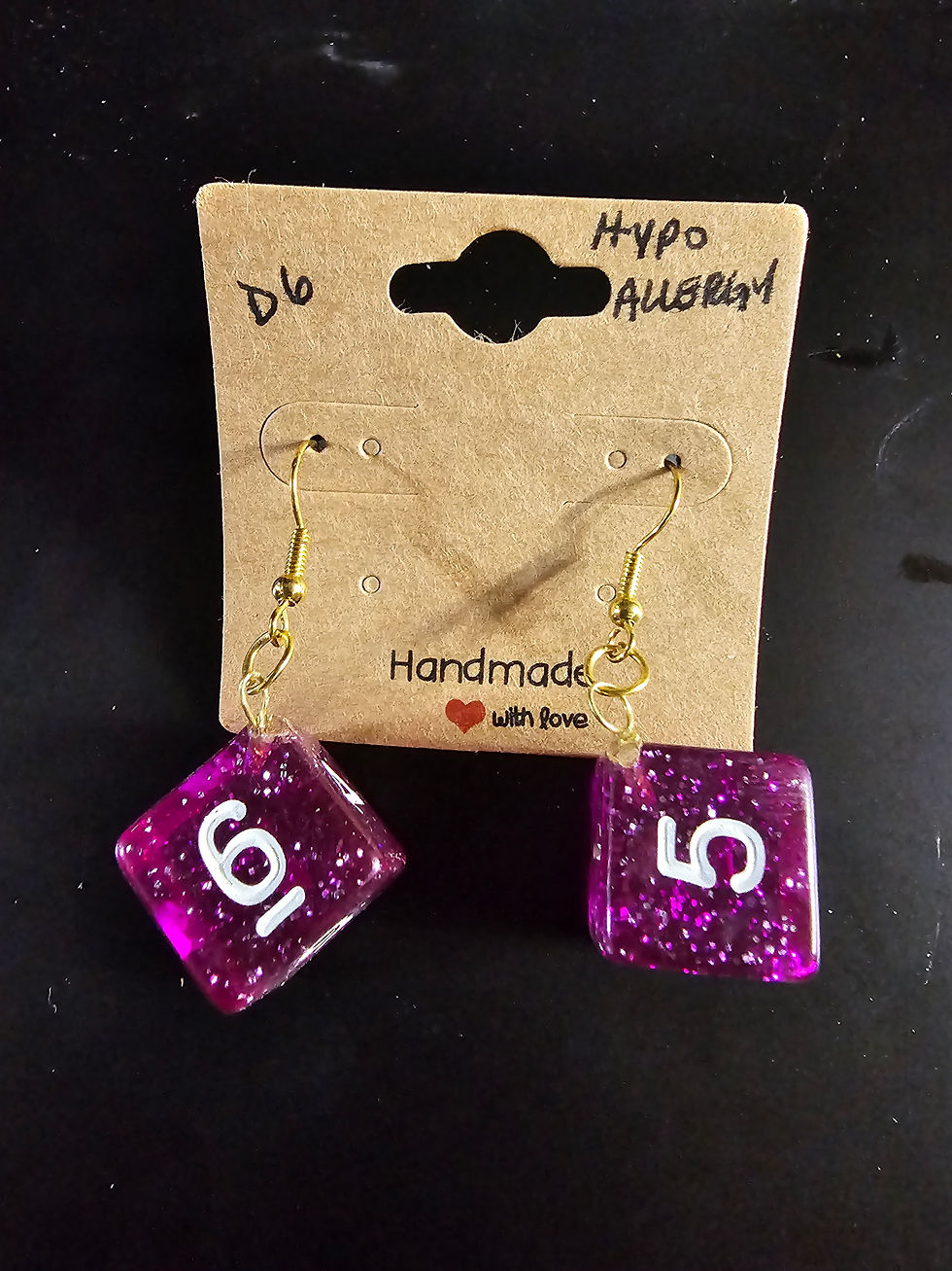 Thumbnail: D6 D&D Dice Hanging Earrings