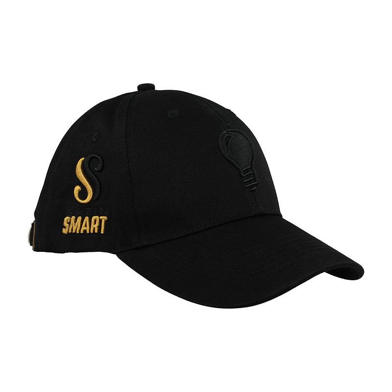 Onyx Black Satin Lined Baseball Cap