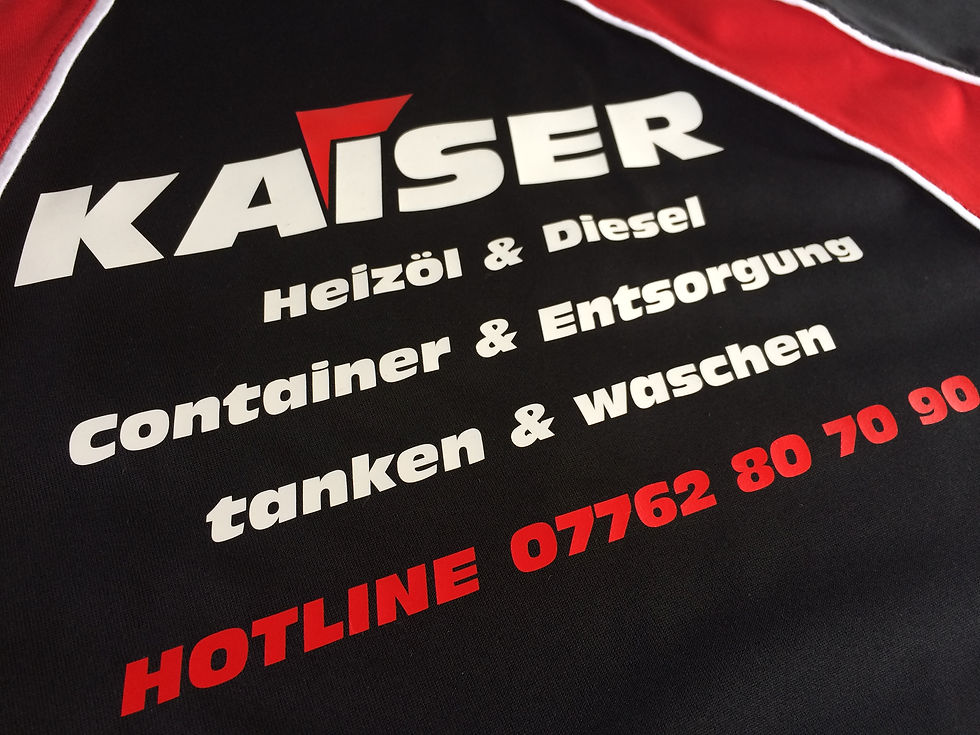 Flexfolie auf Funktionsware | Kaiser