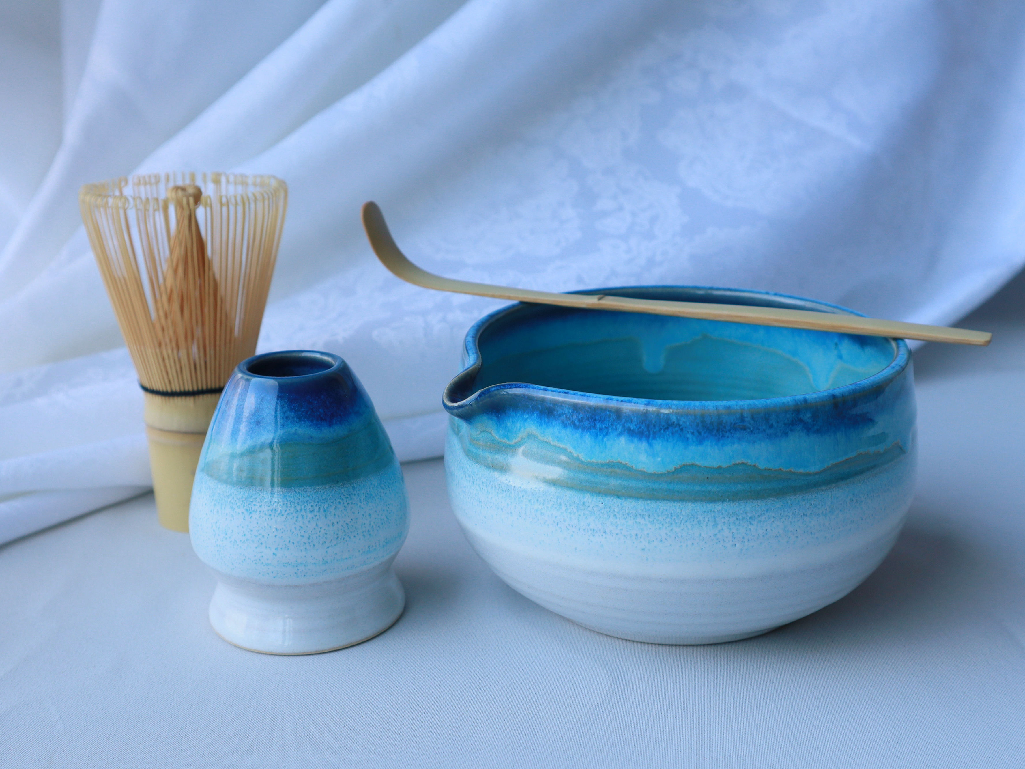 VANILLA SKY, Matcha Bowl & Whisk Holder