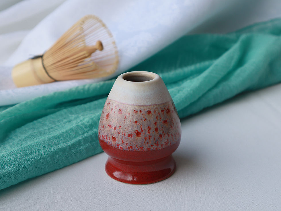 Thumbnail: STRAWBERRY PUDDING, Matcha Bowl & Whisk Holder