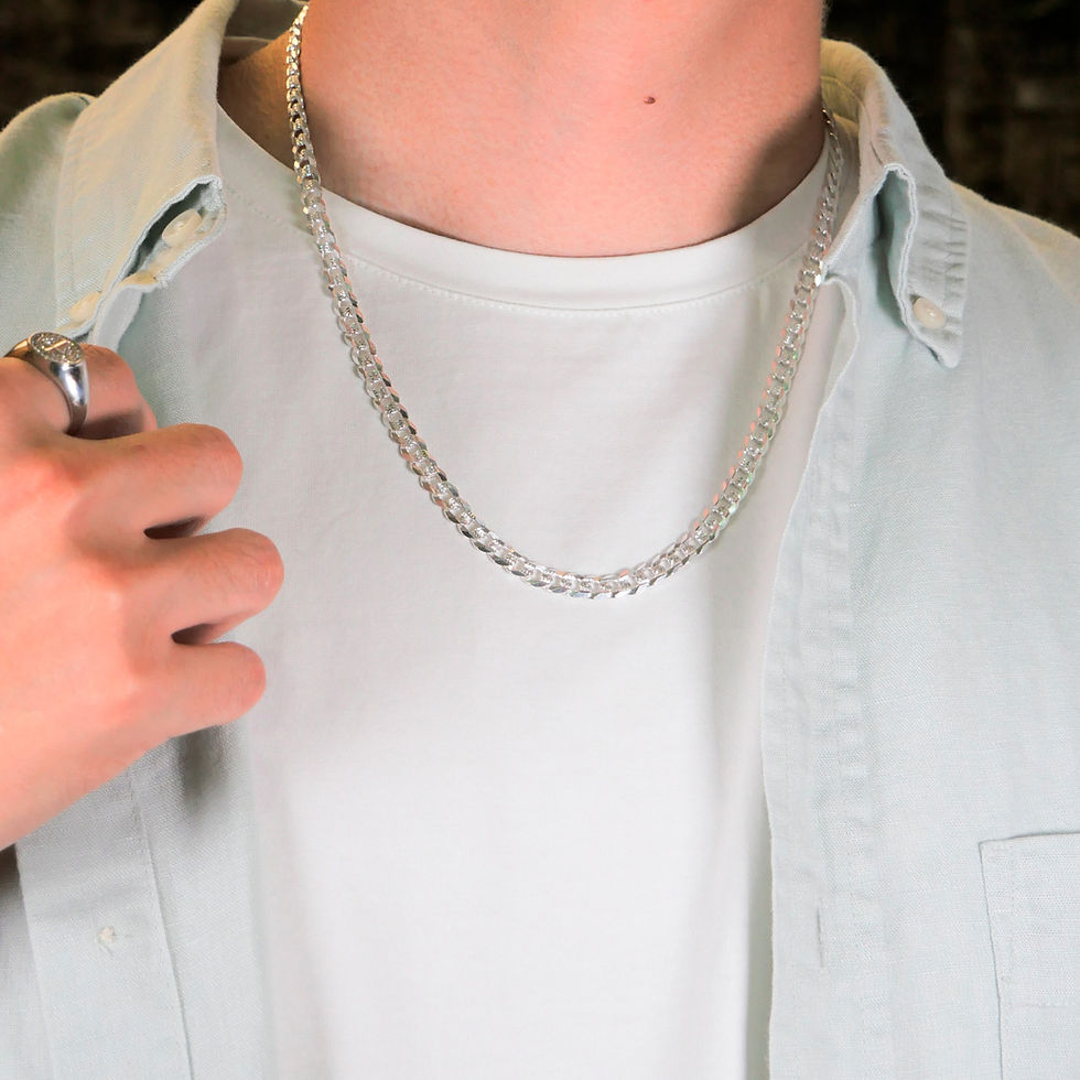 Miniatura: Cadena de Plata .925 Cubana Diamantada