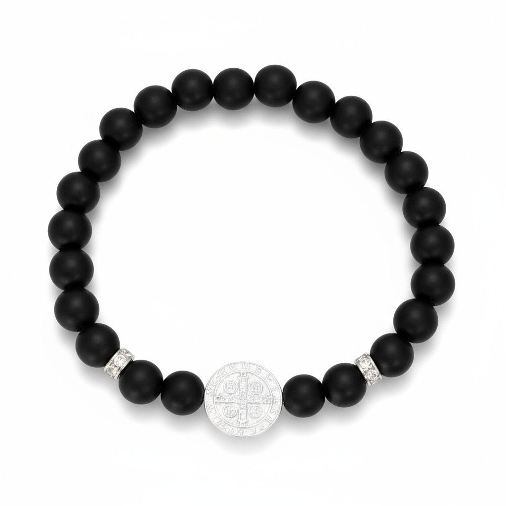 Pulsera San Benito plata .925 ónix