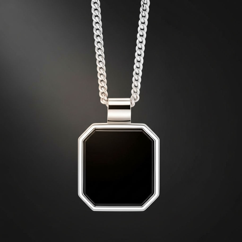 Collar plata .925 dije ónix