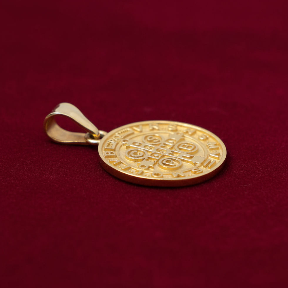 Miniatura: Medalla San Benito oro 10k