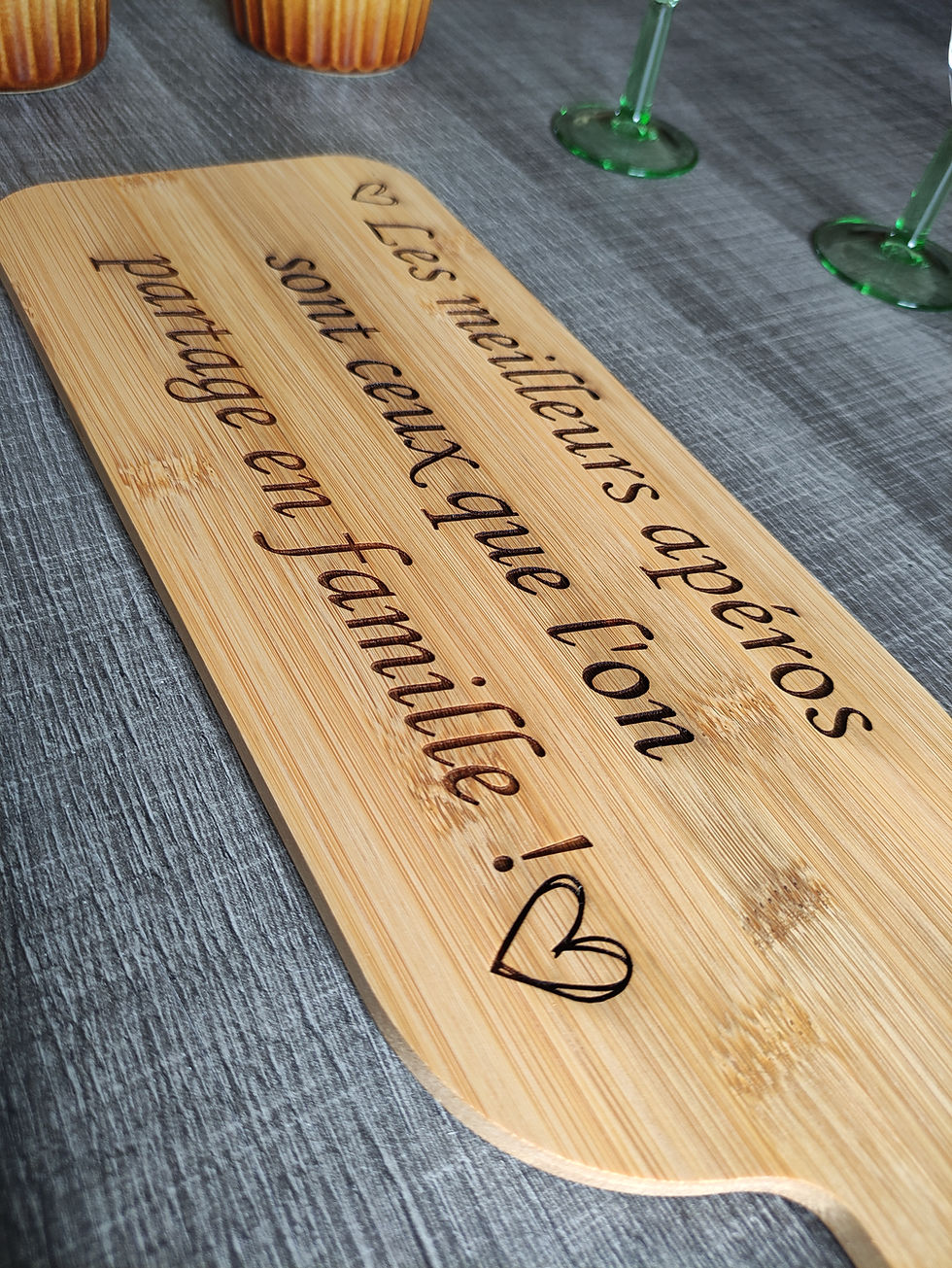 Miniature : Planche apéro en bambou personnalisable