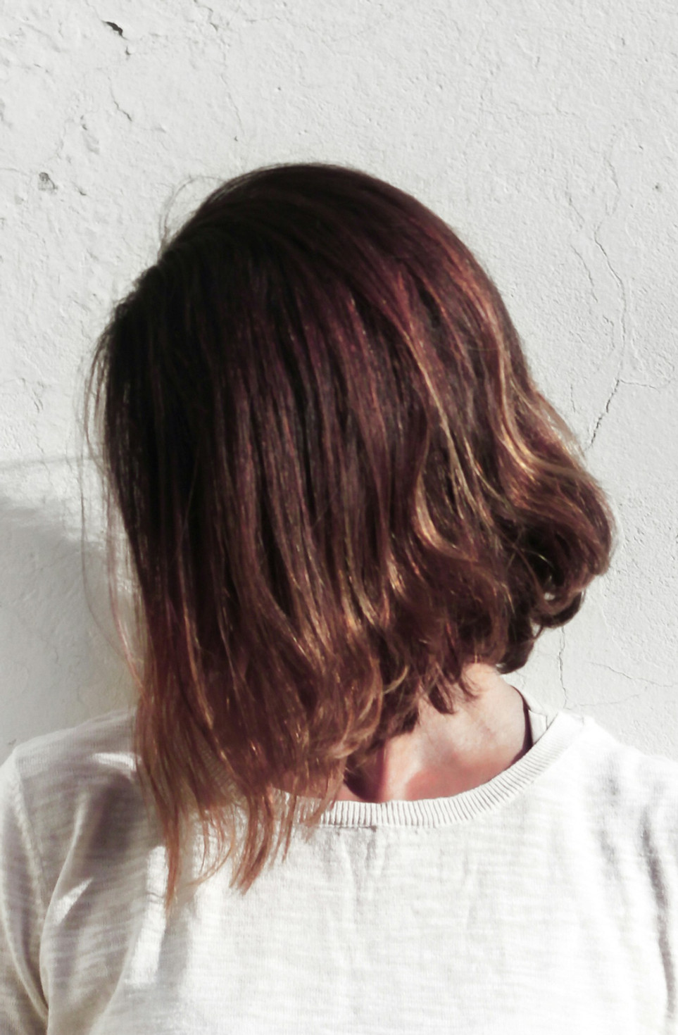 Deep purple colored hair