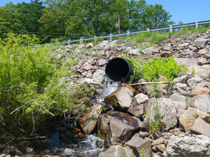 Culvert discharging water
