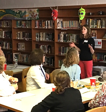 Eve J. Cannon leading art self-care workshop