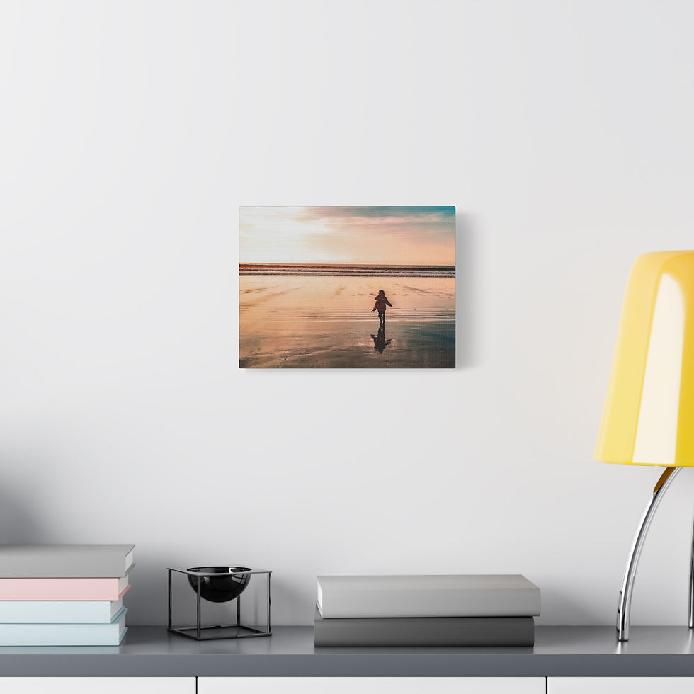 Thumbnail: Inspirational Beach Canvas Wall Art - Serenity at Sunset - 12x16 Matte