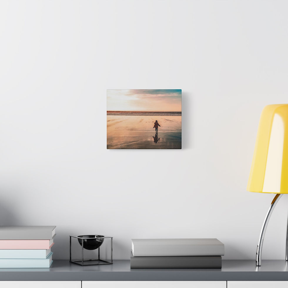 Thumbnail: Inspirational Beach Canvas Wall Art - Serenity at Sunset - 12x16 Matte