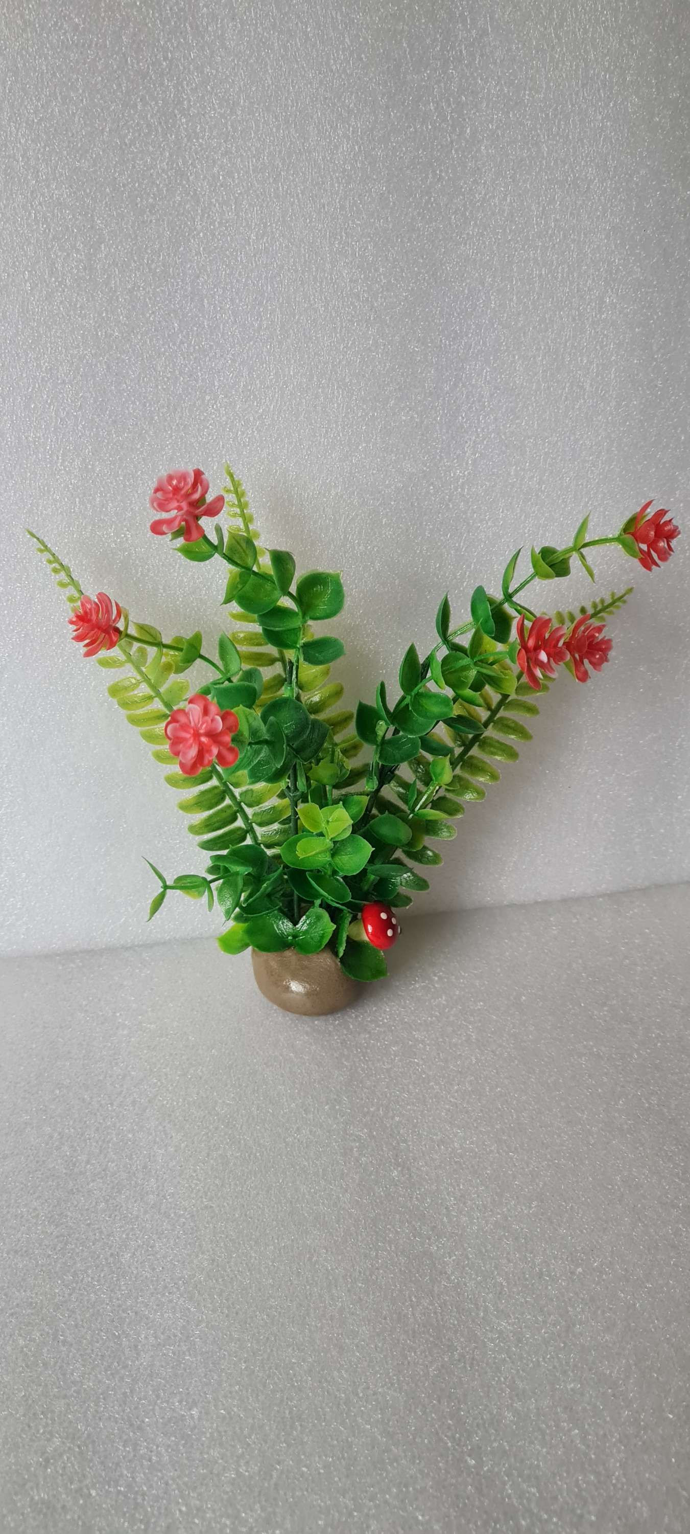 JSW Weighted base Flower & Ferns with mushroom - Red 