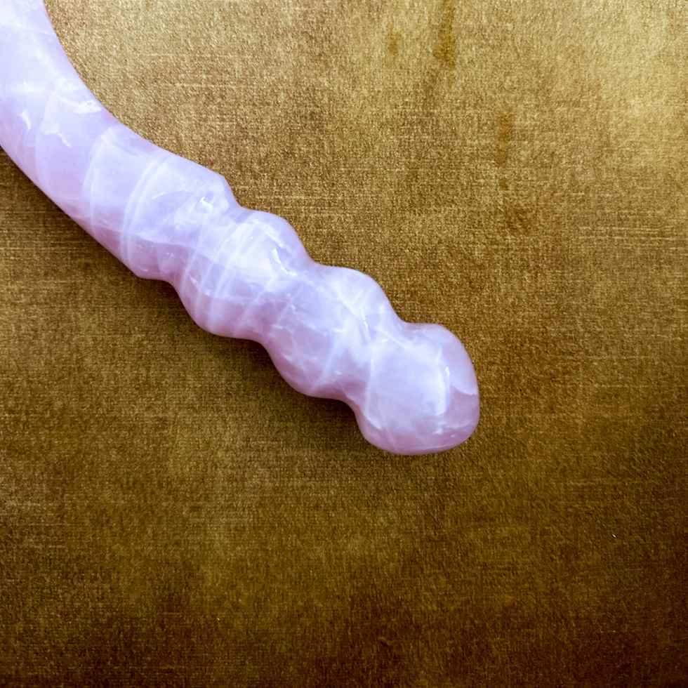 Thumbnail: BELLA ~ ROSE QUARTZ BEADED WAND