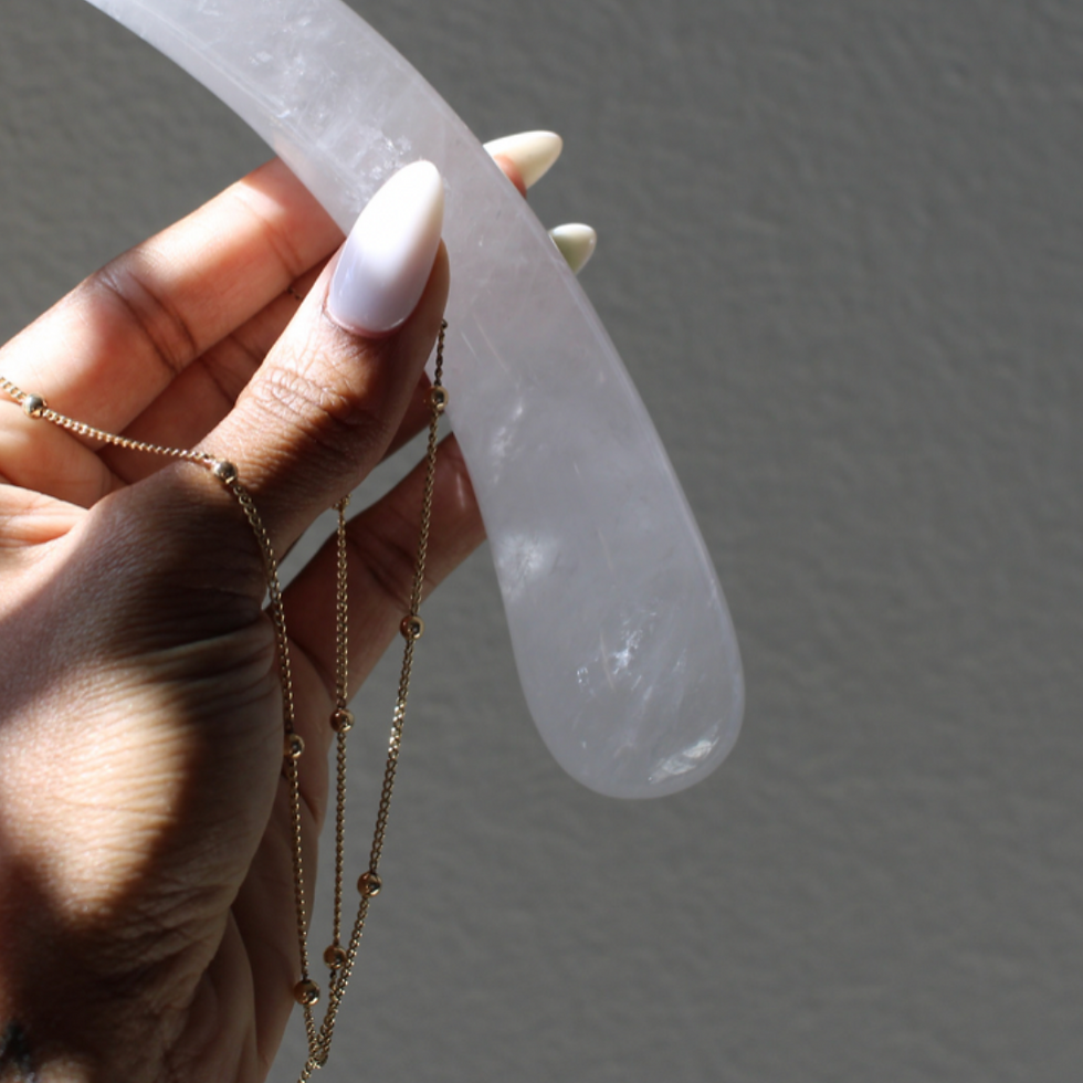 Thumbnail: CRESCENT WAND ~ CLEAR QUARTZ