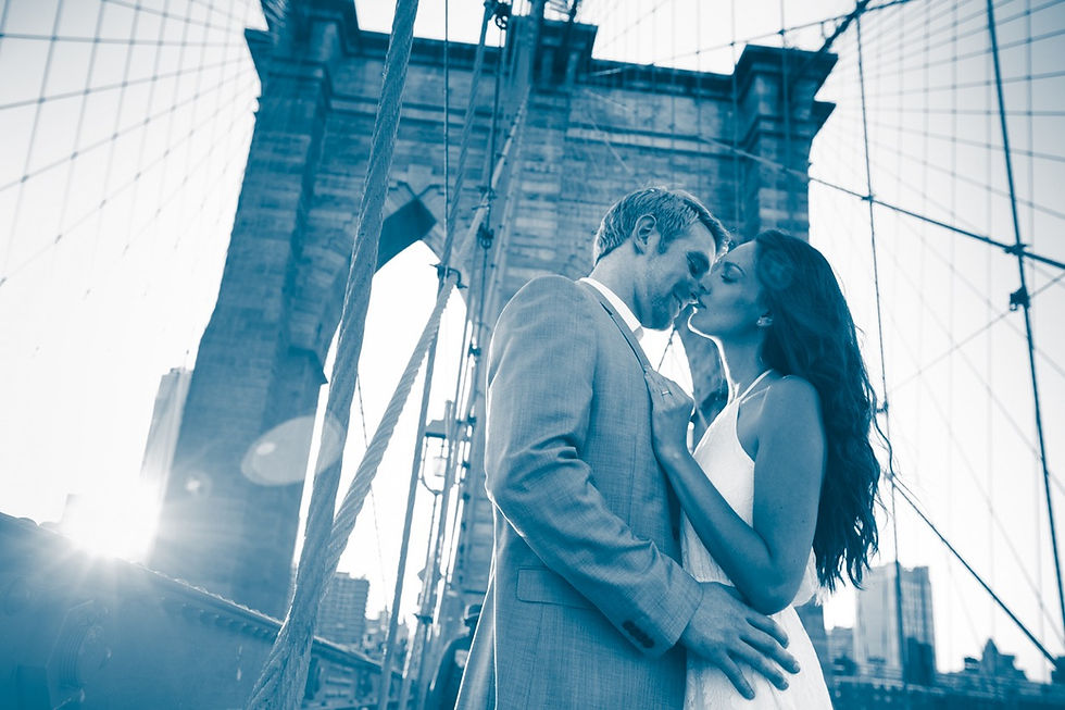 Couple on bridge