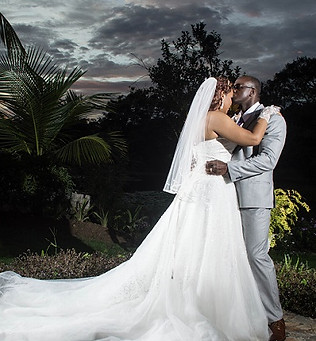 Newlyweds with prenup dancing