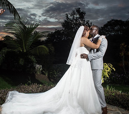 Newlyweds with prenup dancing