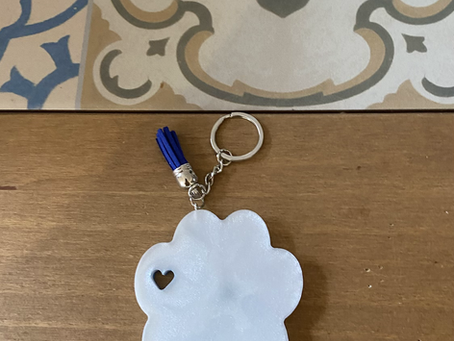 Paw print key rings