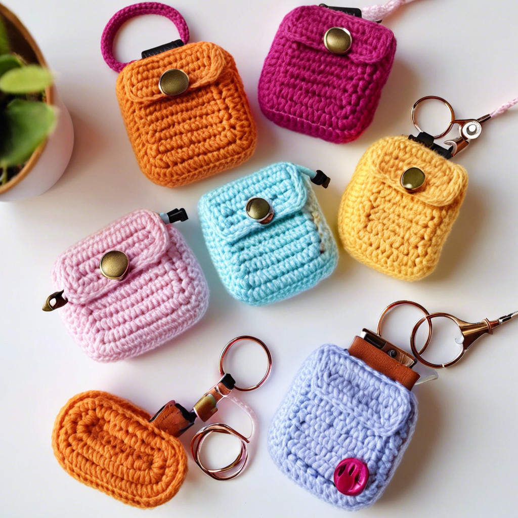 Square Crochet Earbud Case