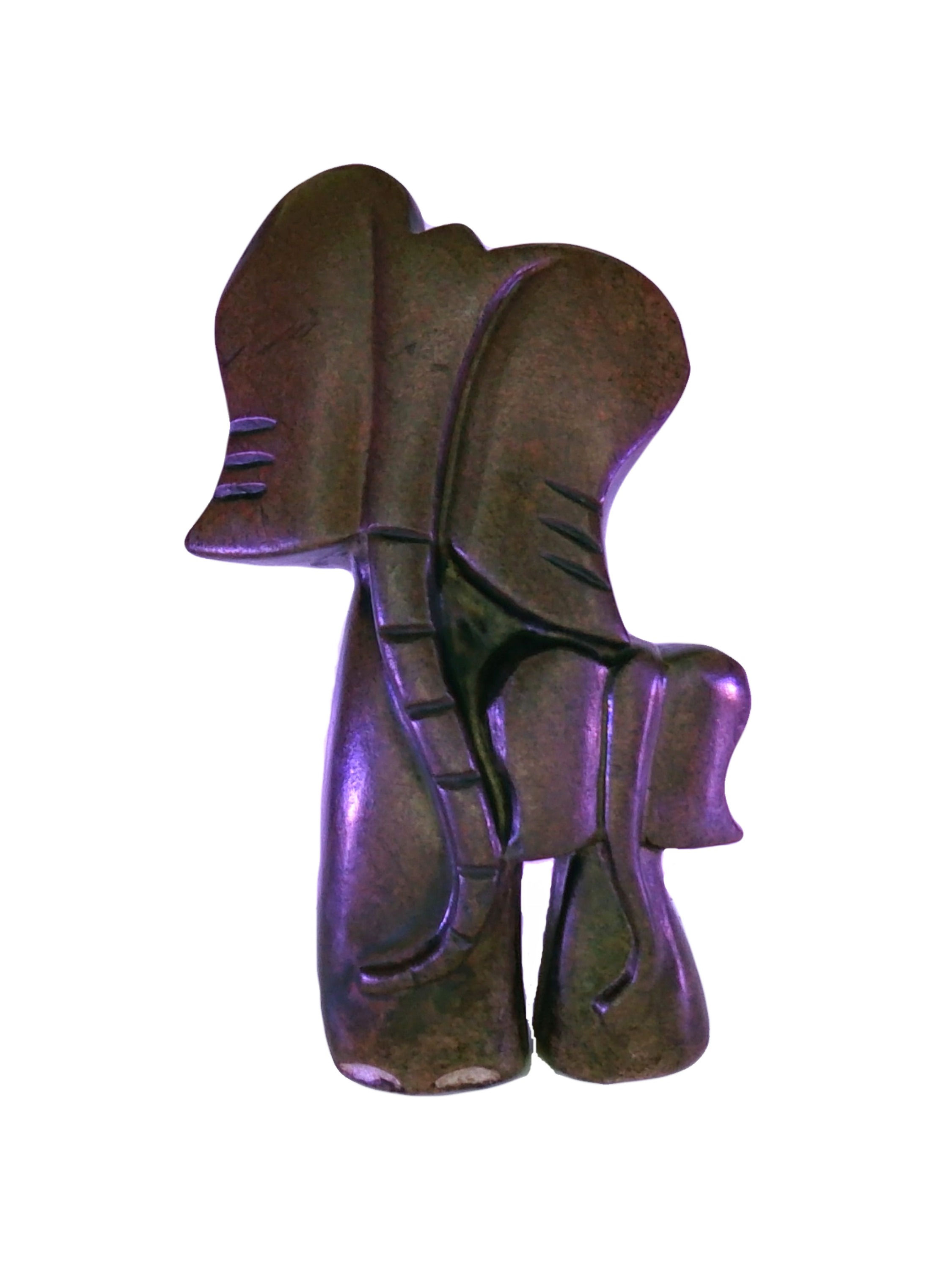 Abstract Mother Elephant and Child - 19.5 cm x 12.2 cm x 3.6 cm