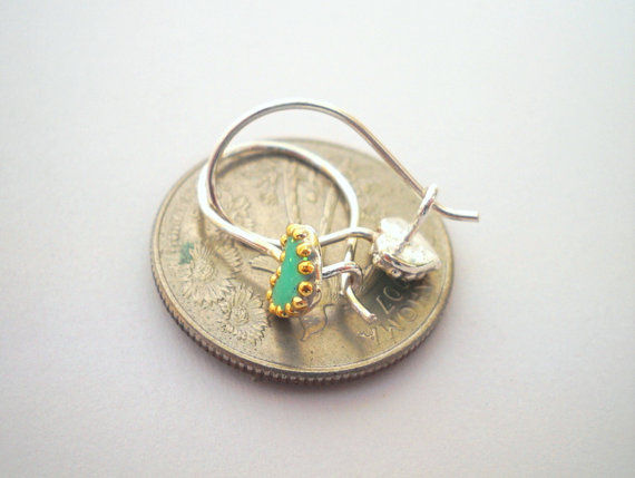 תמונה ממוזערת: Heart earrings with short hooks