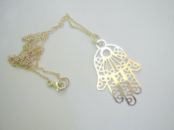תמונה ממוזערת: Silver Hamsa hand necklace
