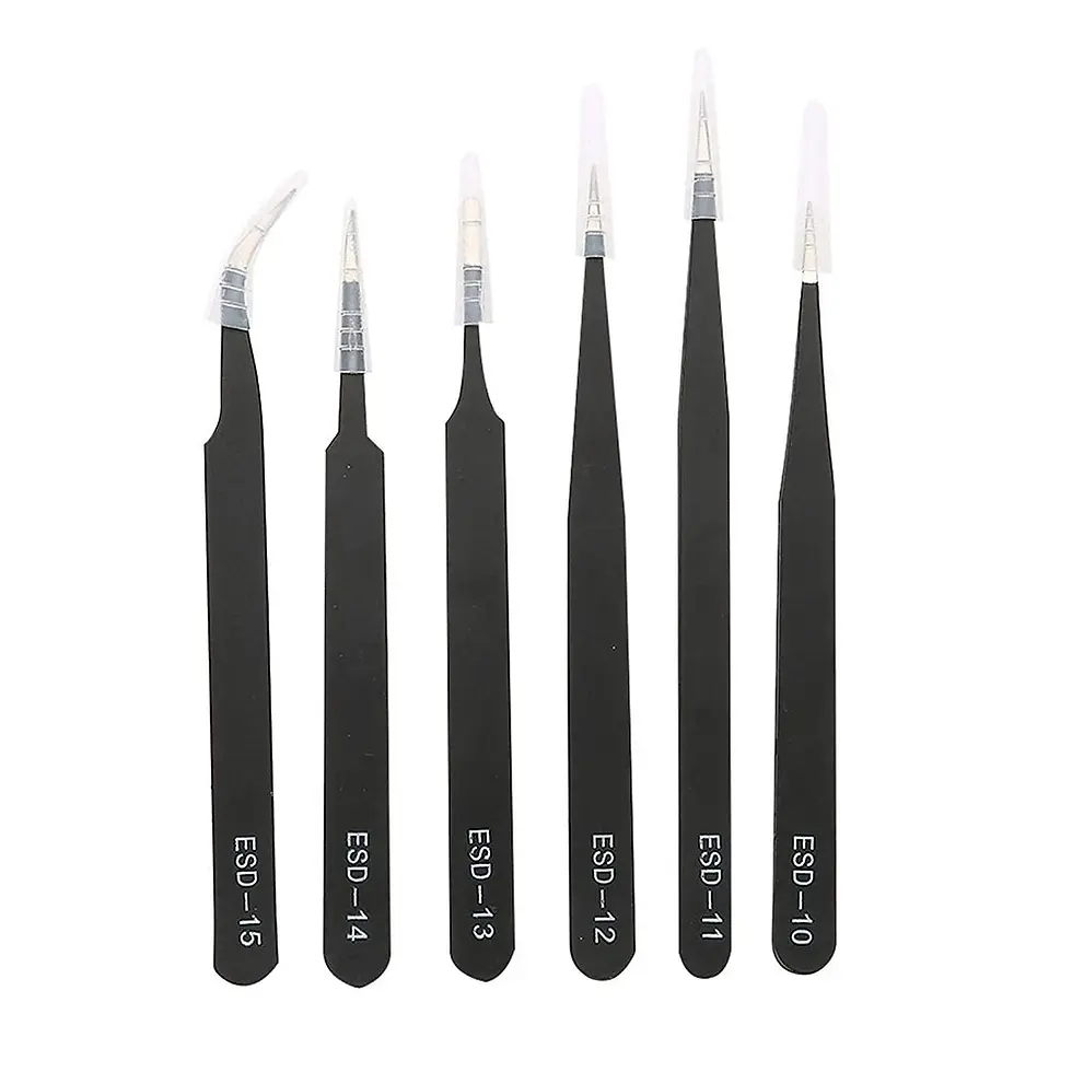 Thumbnail: Stainless Steel Tweezers Kit Multi Purpose | Makeup Bag | Eyeliner | Mascara