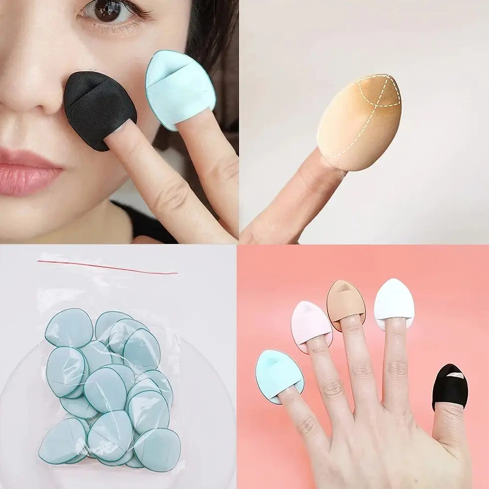 Thumbnail: Mini Finger Puff Makeup Sponge | Makeup Bag | Eyeliner | Mascara