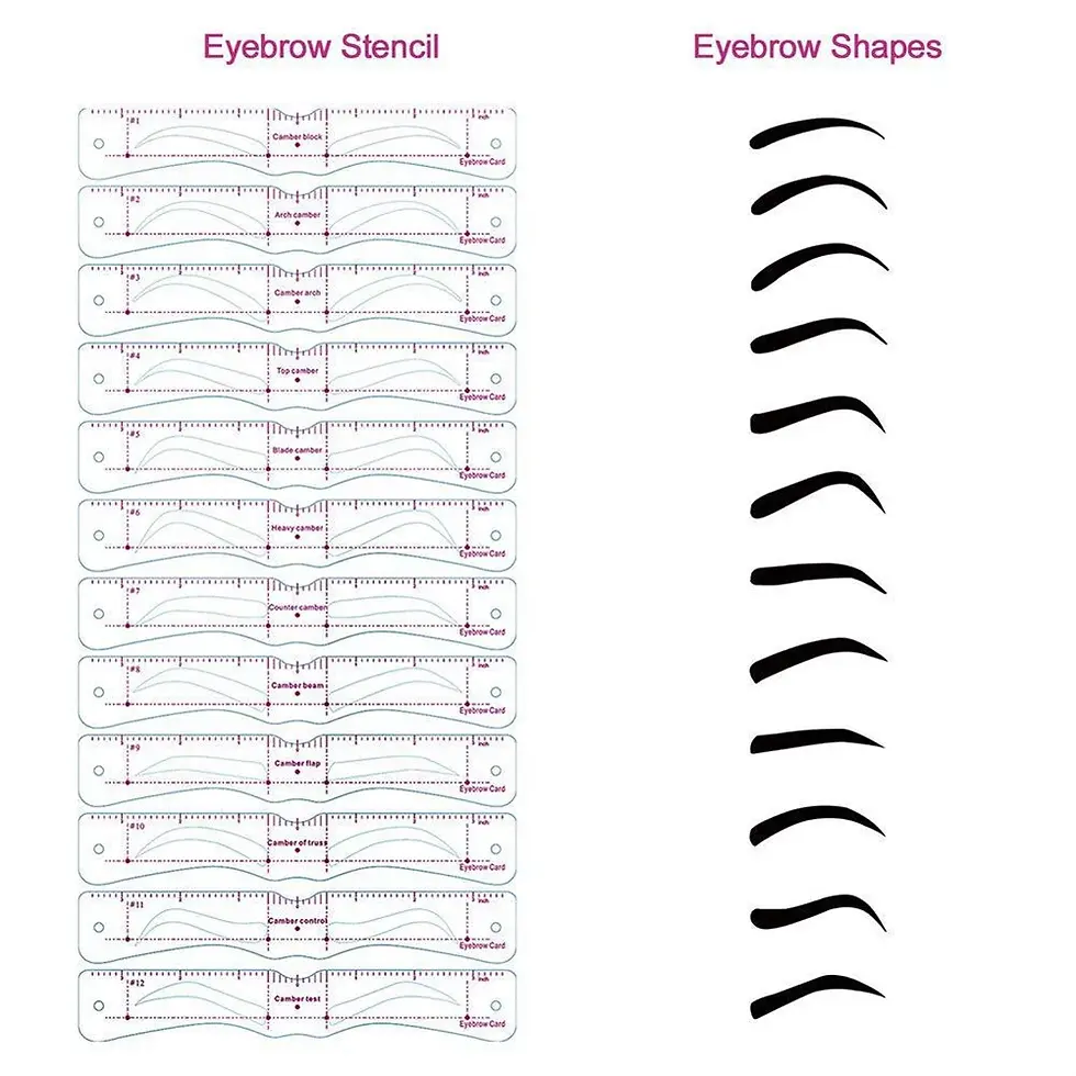 Thumbnail: Eyebrow Stencil Shaper Kit Makeup Bag | Eyeliner | Mascara